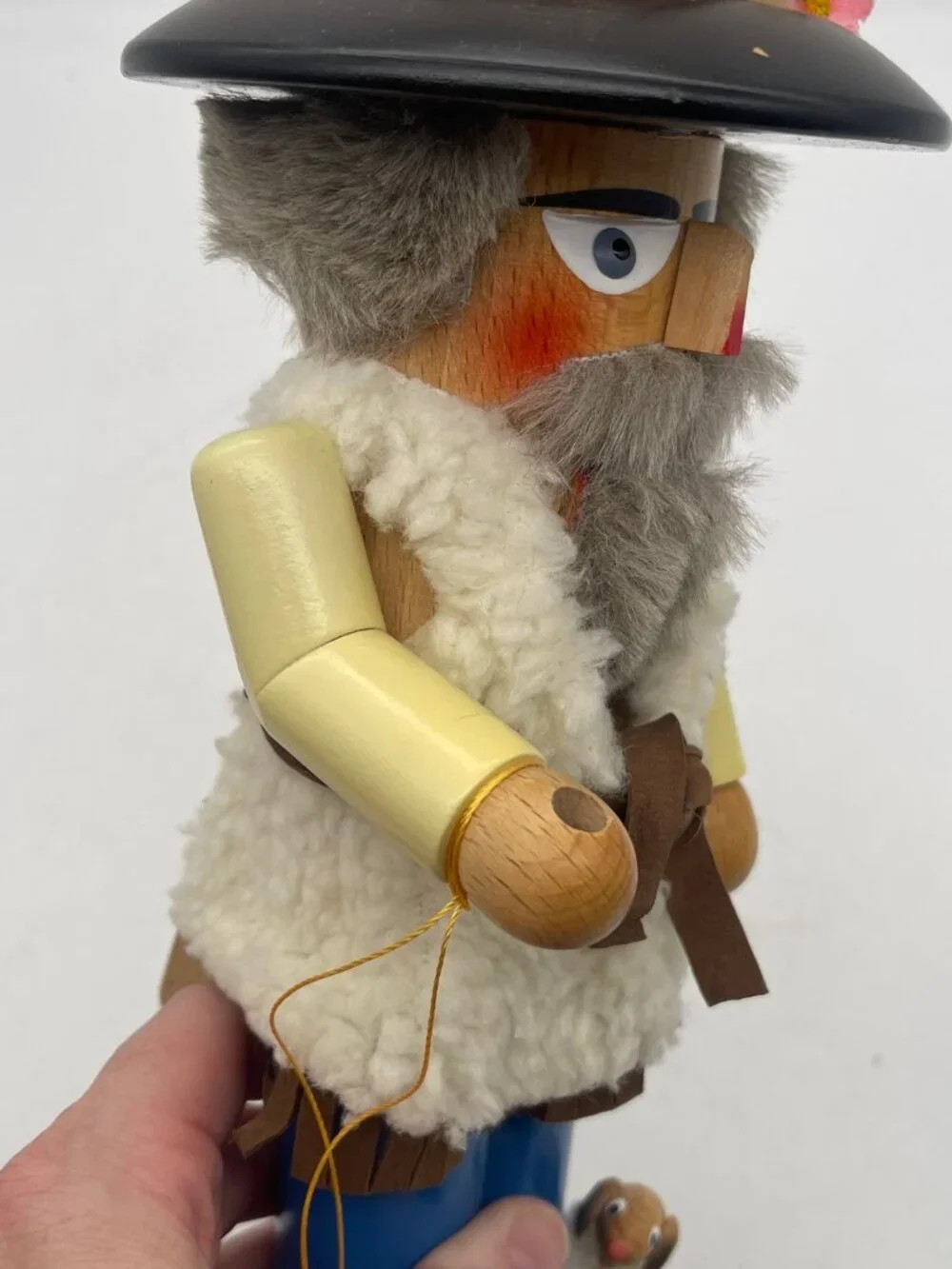 Steinbach Volkskunst Piccolo Shafer Sheep Herder Wood Nutcracker West Germany